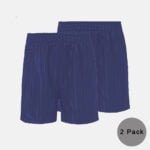 2 Pack Kids School Pe Shorts In Navy Blue Colour