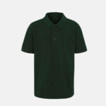 Unisex School Polo Shirts In Bottle Green Colour