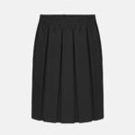 Girls School Elasticated Waist Box Pleated Skirts In Back