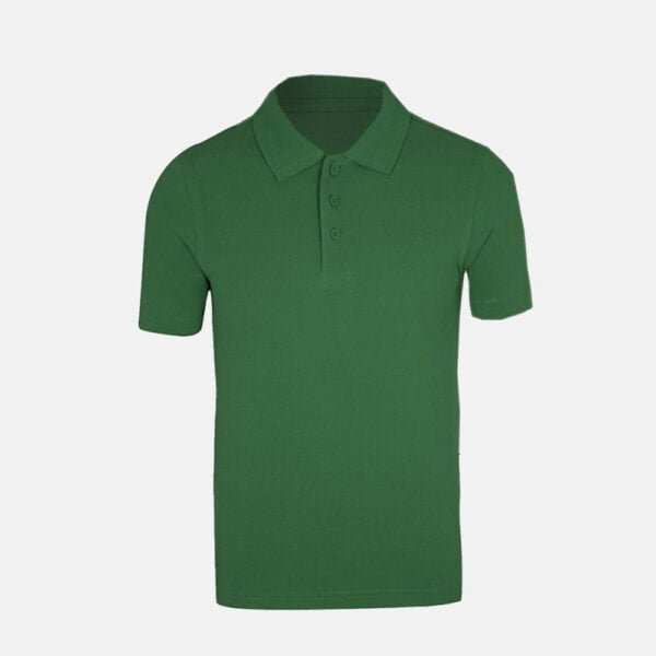 Unisex School Polo Shirts In Green Colour