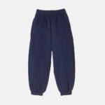 Fleece Closed Hem Jogging Bottoms In Navy Blue Colour