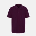 Unisex School Polo Shirts In Purple Colour