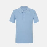 Unisex School Summer Polo Shirts In Sky Blue Colour