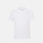 Unisex School Summer Polo Shirts In White Colour
