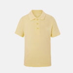 Unisex School Summer Polo Shirts In Light Yellow Colour