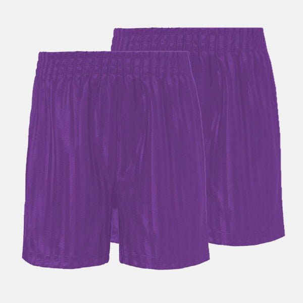 2 Pack kids School Gym Football PE Shorts In Purple Colour