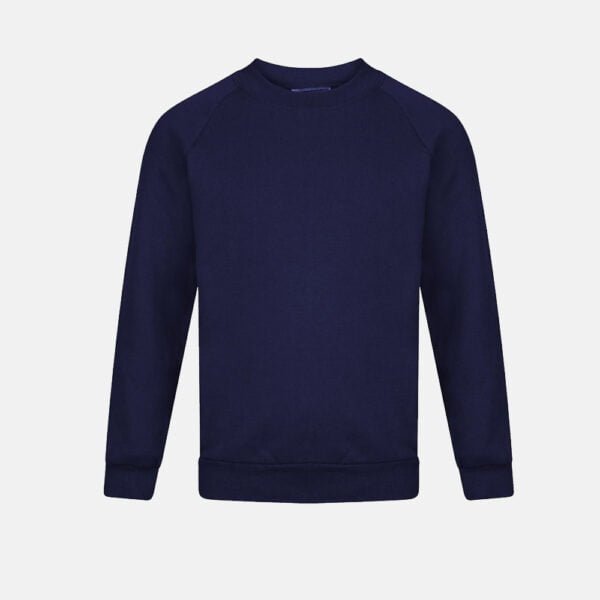 kids Round Neck School Fleece Jumpers In Navy Blue Colour