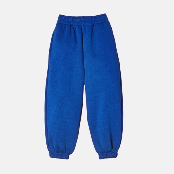 Fleece Closed Hem Jogging Bottoms In Royal Blue Colour