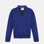 Girls School Fleece Cardigans In Royal Blue Colour