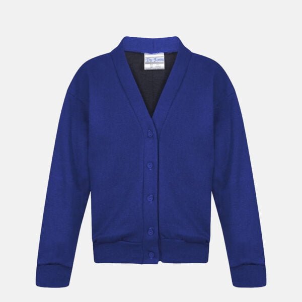 Girls School Fleece Cardigans In Royal Blue Colour