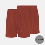 2 Pack Kids School Pe Shorts In Wine Colour
